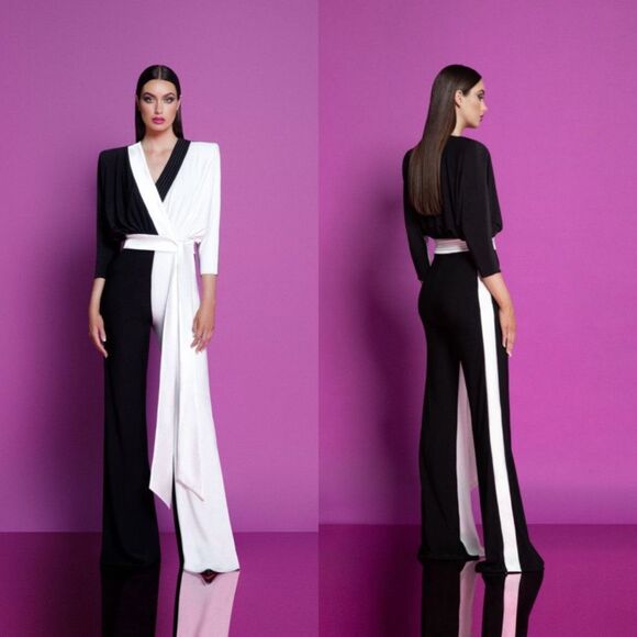 NWT Zhivago Women's Inside Out Colorblocked Jumpsuit Size US2 $600 - Picture 1 of 10